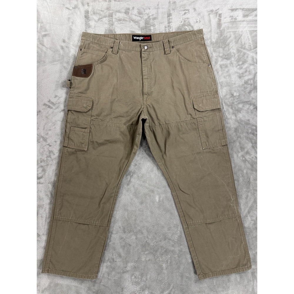 Wrangler Riggs Carpenter Pants Mens 42x30 Double Knee Ripstop Cargo Workwear